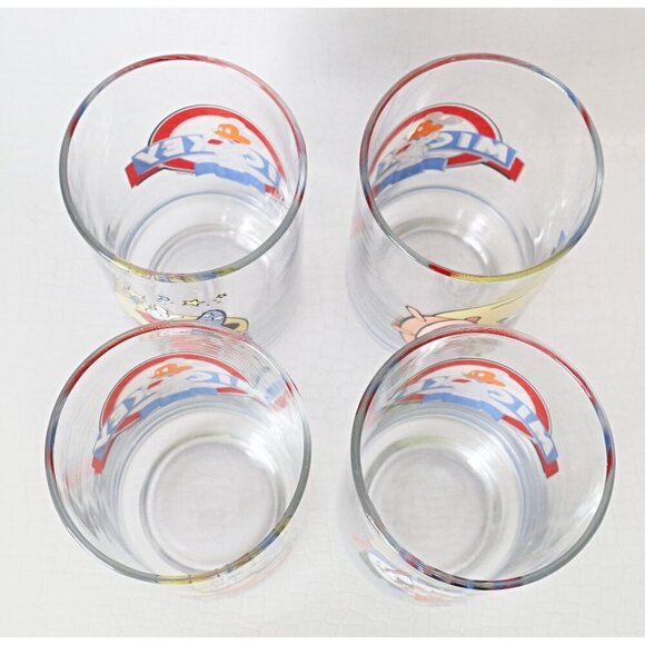 Vintage Walt Disney 1928-1988 Mickey Mouse Glass Collection Lot Of 4 - Picture 6 of 6
